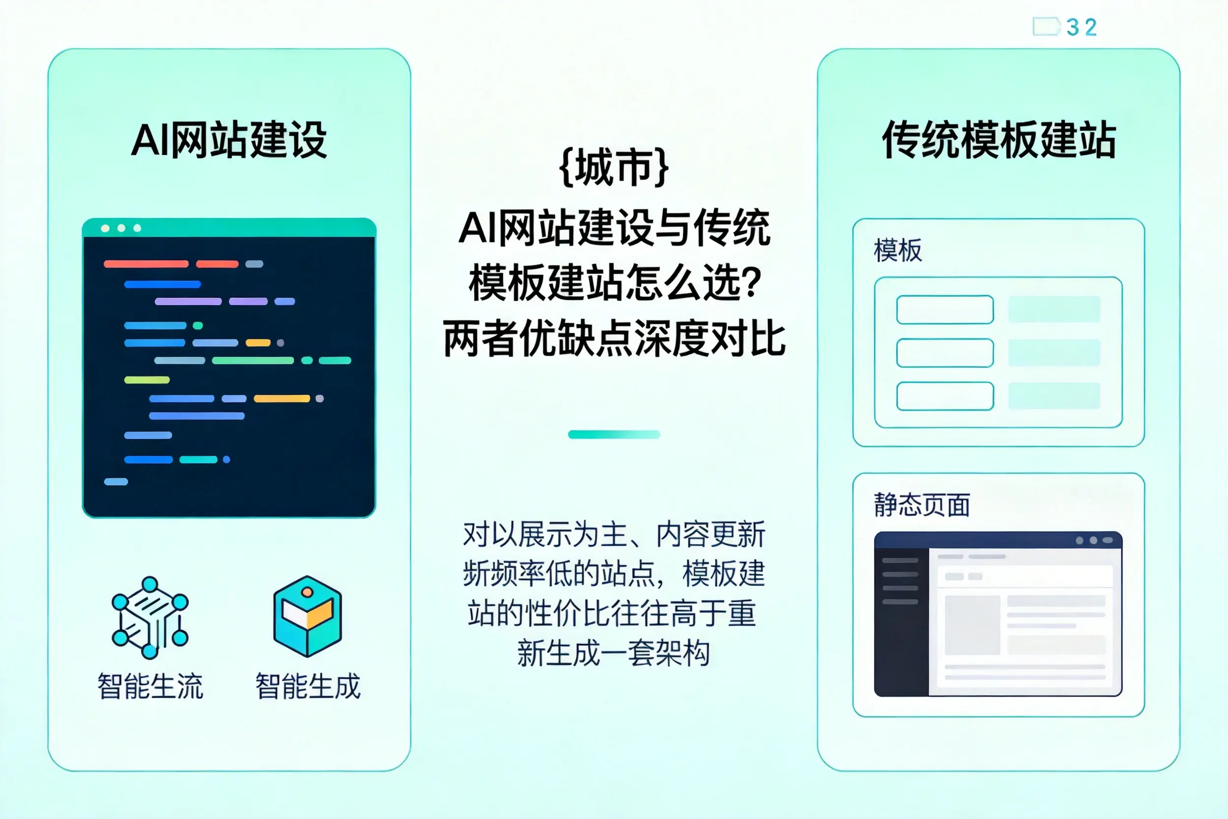 吉安AI网站建设与传统模板建站怎么选？两者优缺点深度对比