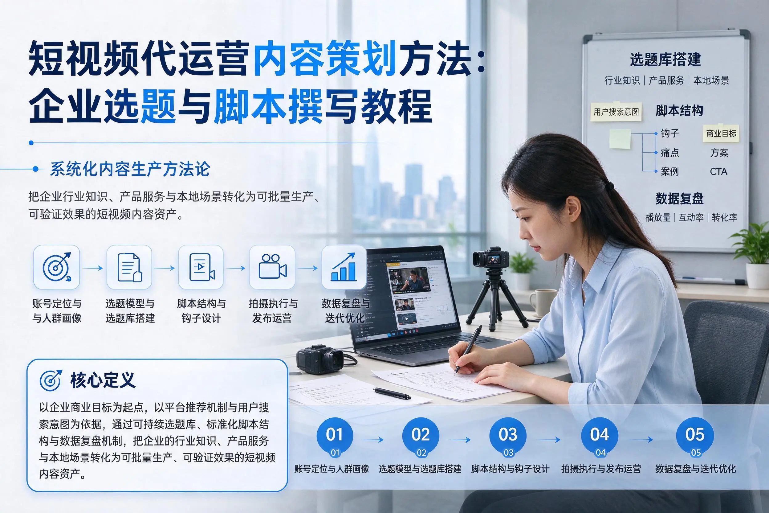 短视频代运营内容策划方法:吉安企业选题与脚本撰写教程