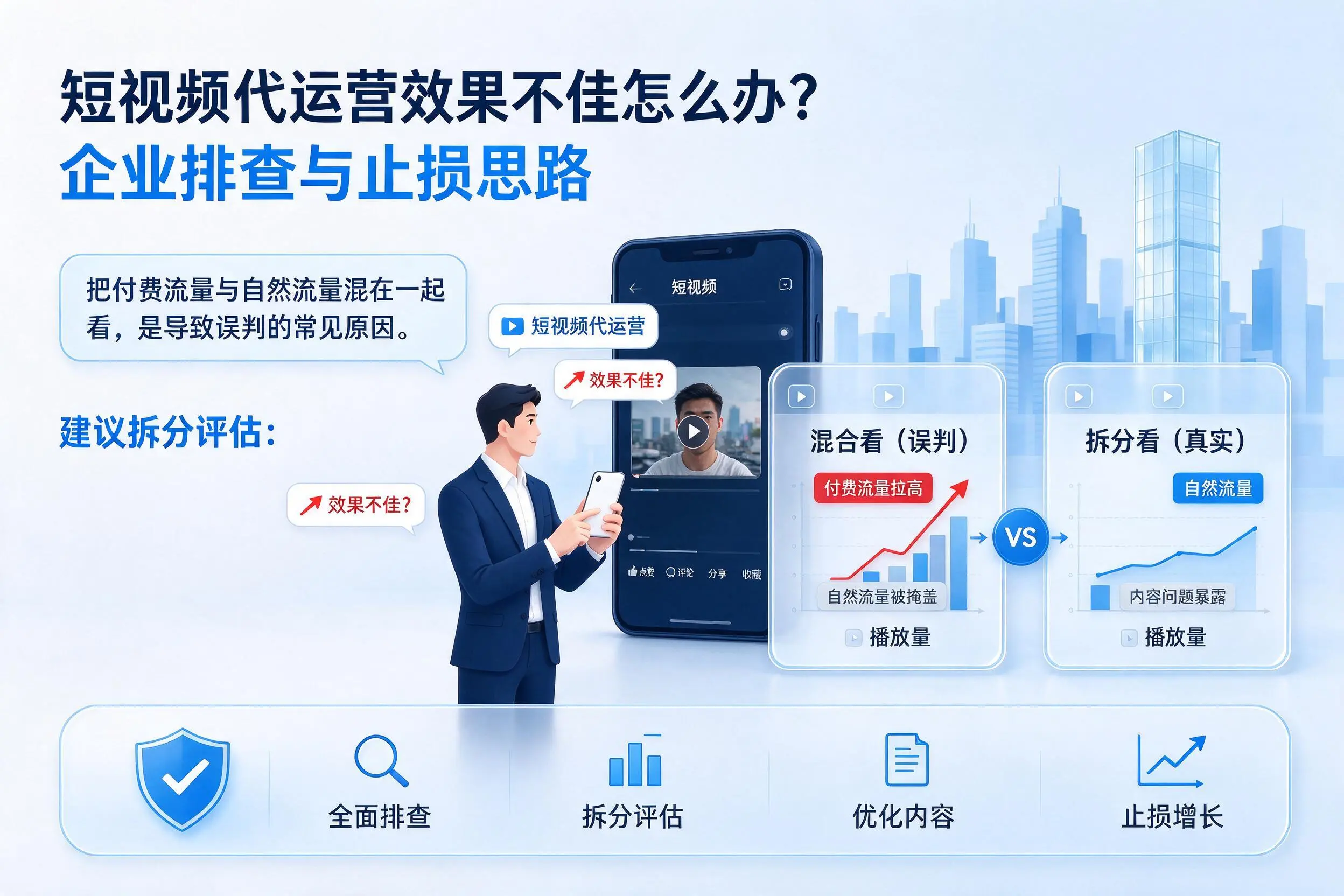 短视频代运营效果不佳怎么办?吉安企业排查与止损思路