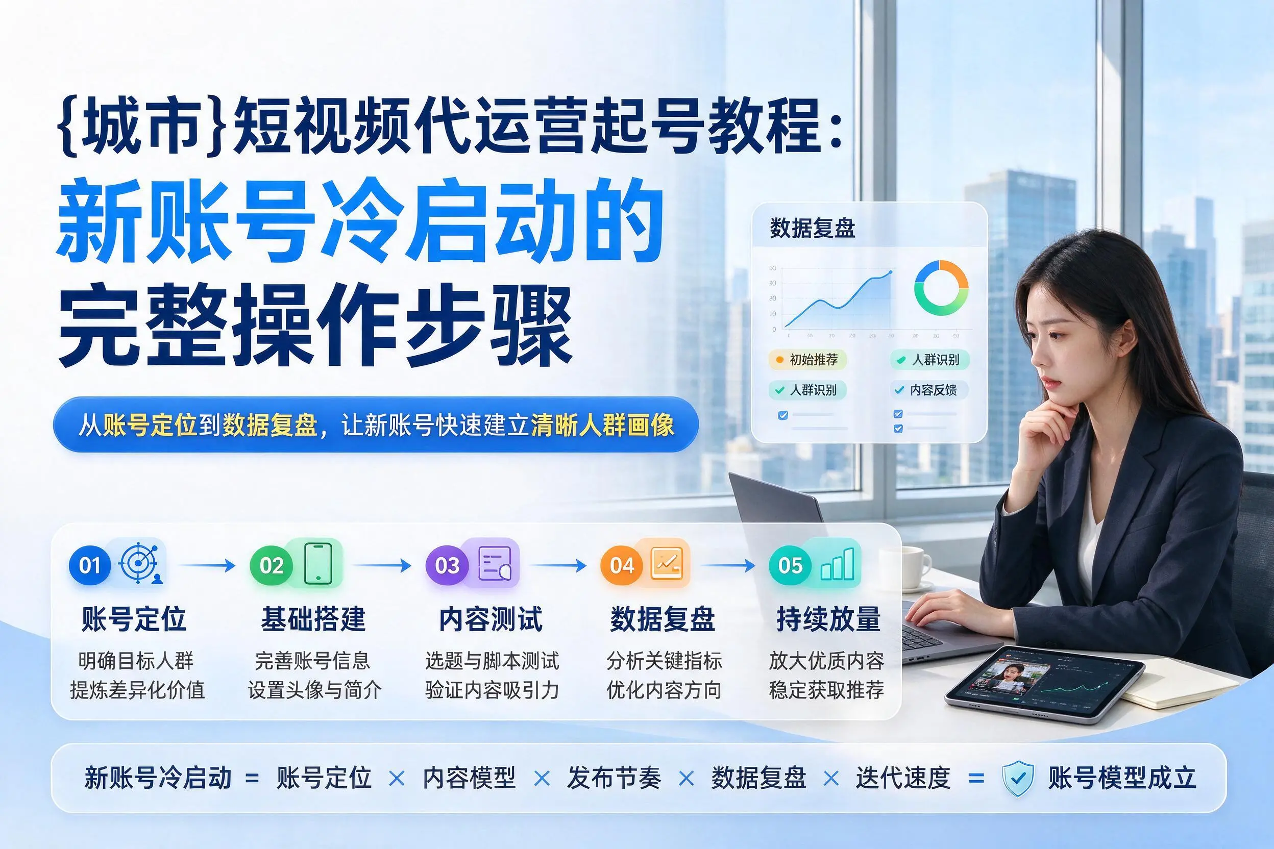 吉安短视频代运营起号教程:新账号冷启动的完整操作步骤