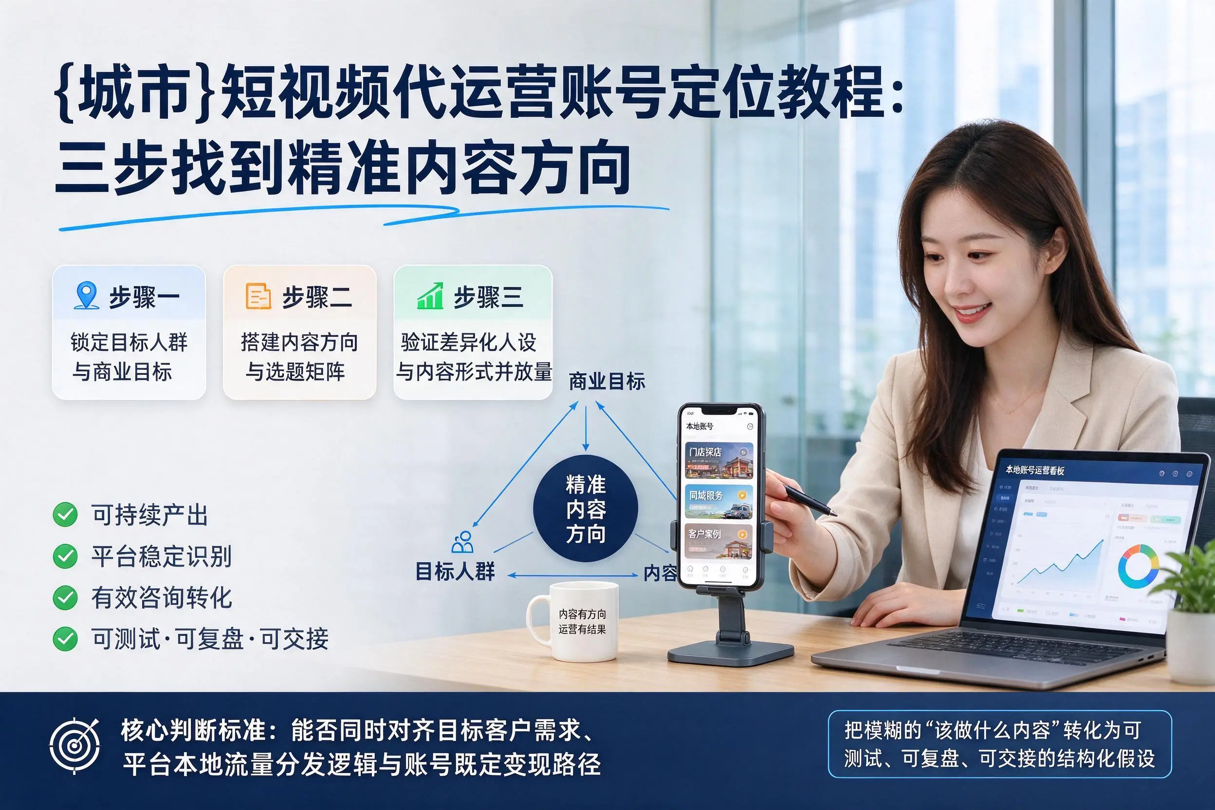 吉安短视频代运营账号定位教程:三步找到精准内容方向