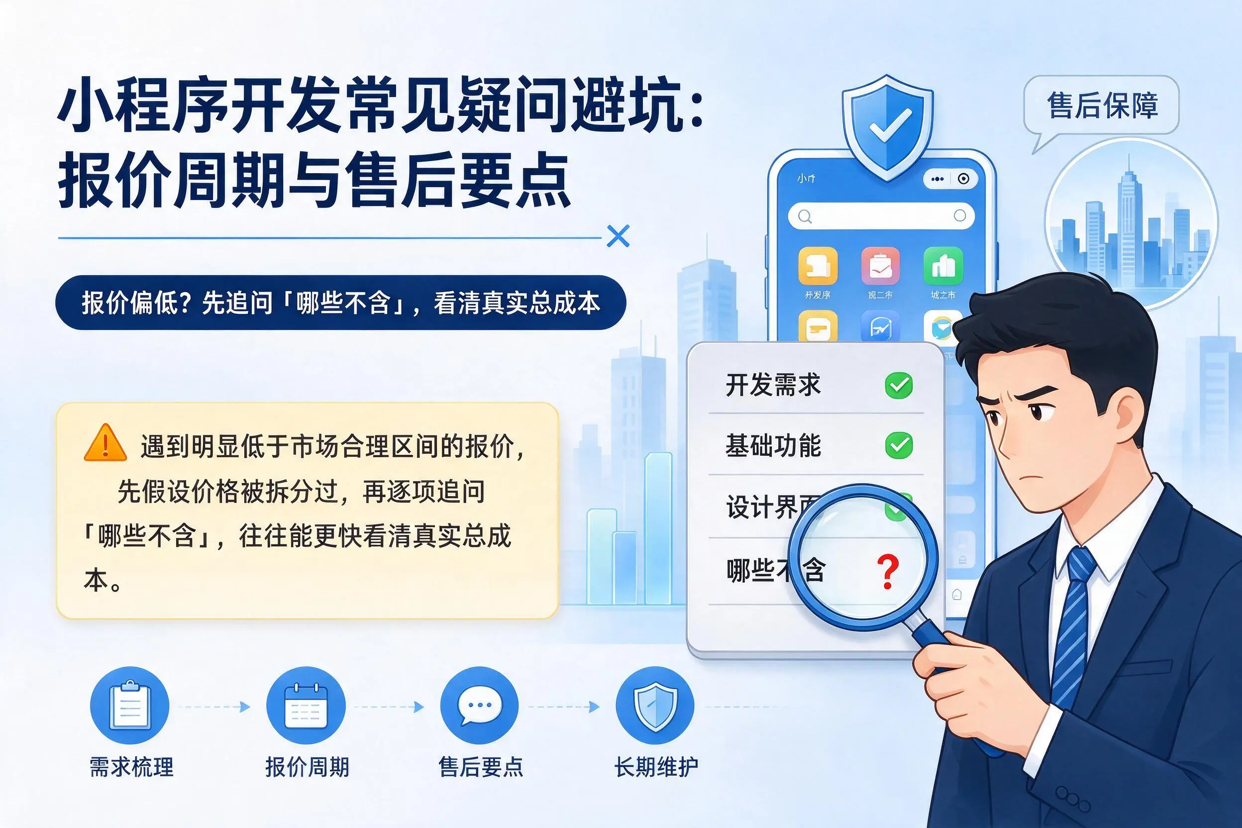 吉安小程序开发常见疑问避坑：报价周期与售后要点