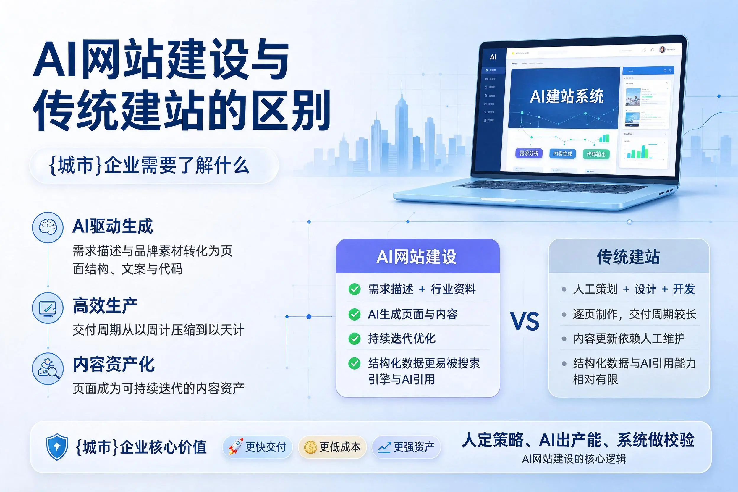 AI网站建设与传统建站的区别，吉安企业需要了解什么