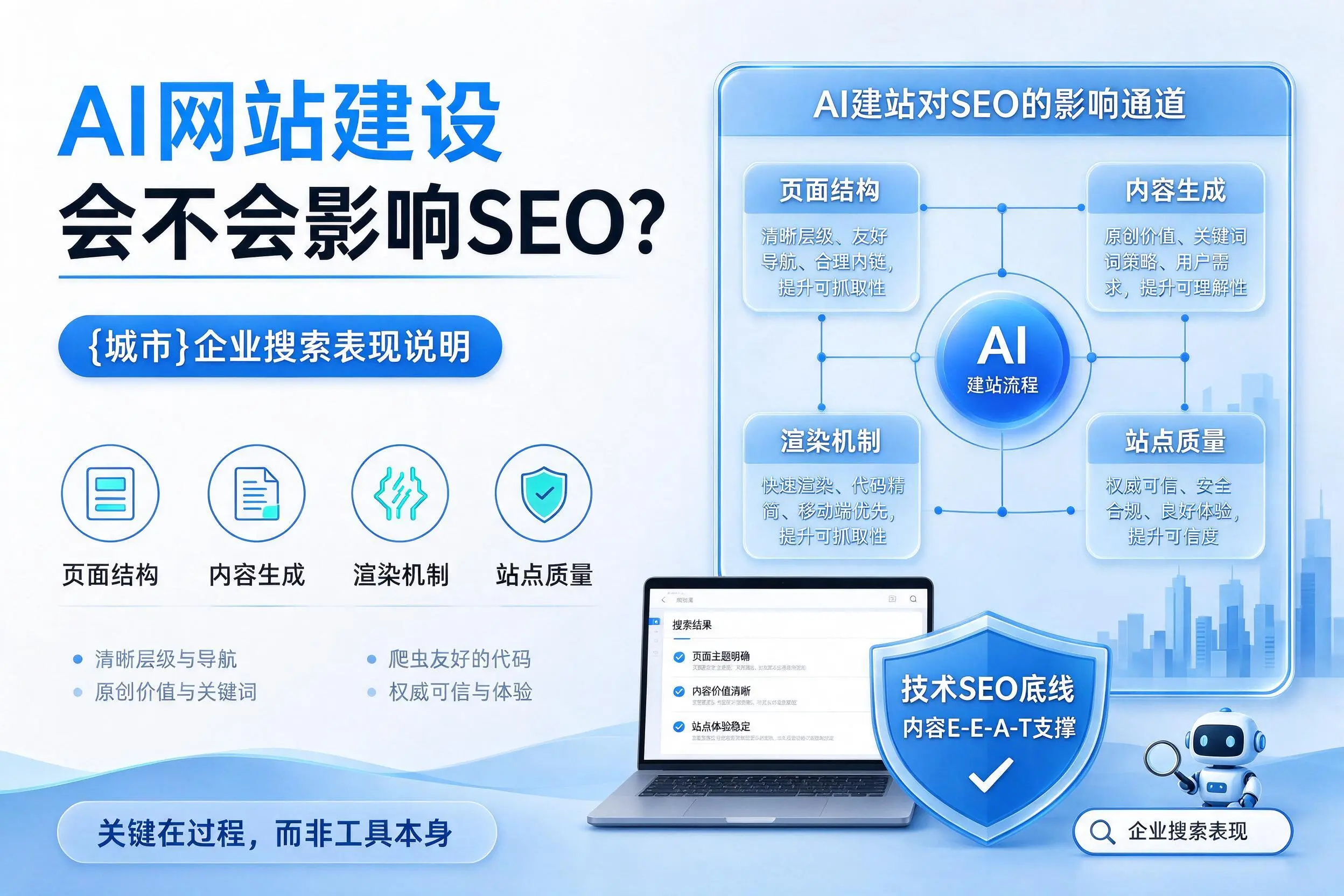 AI网站建设会不会影响SEO？吉安企业搜索表现说明