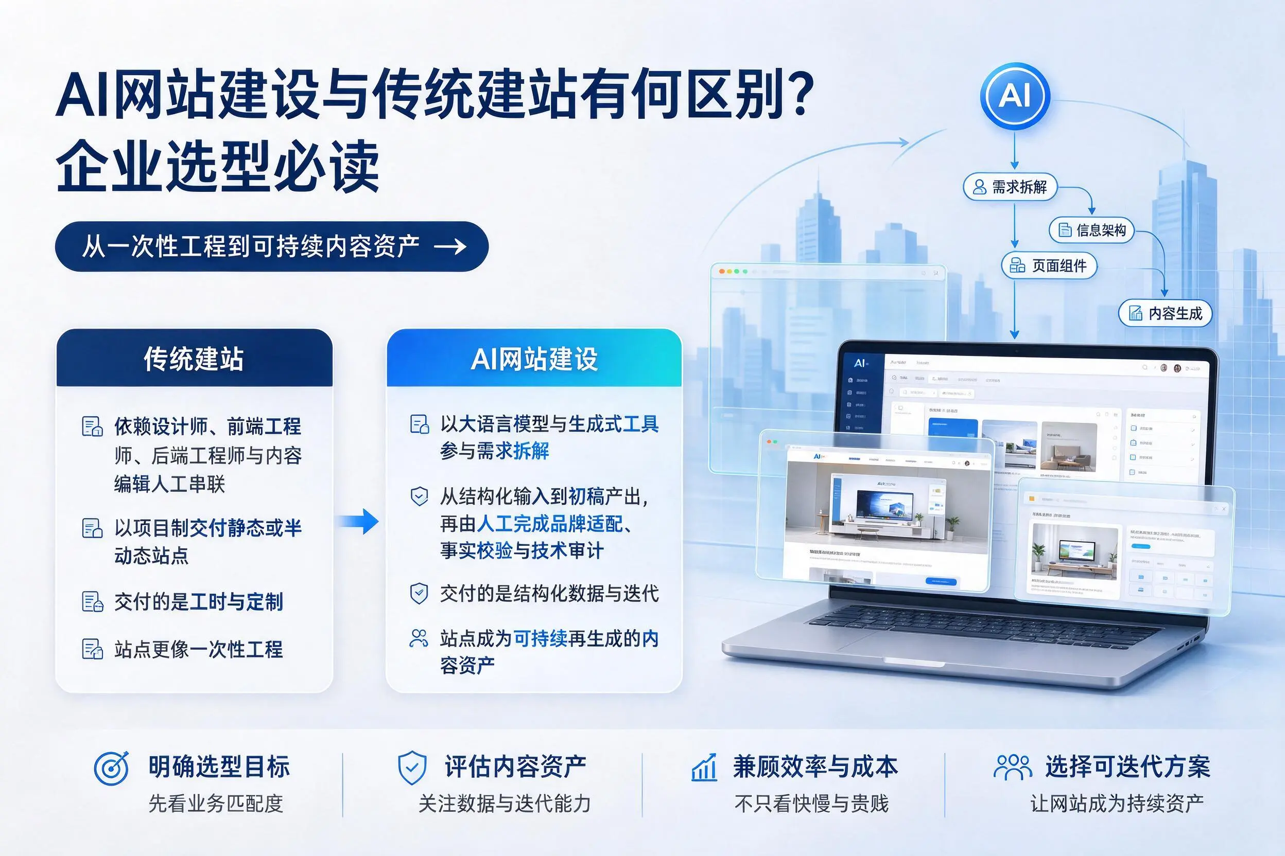 AI网站建设与传统建站有何区别？吉安企业选型必读