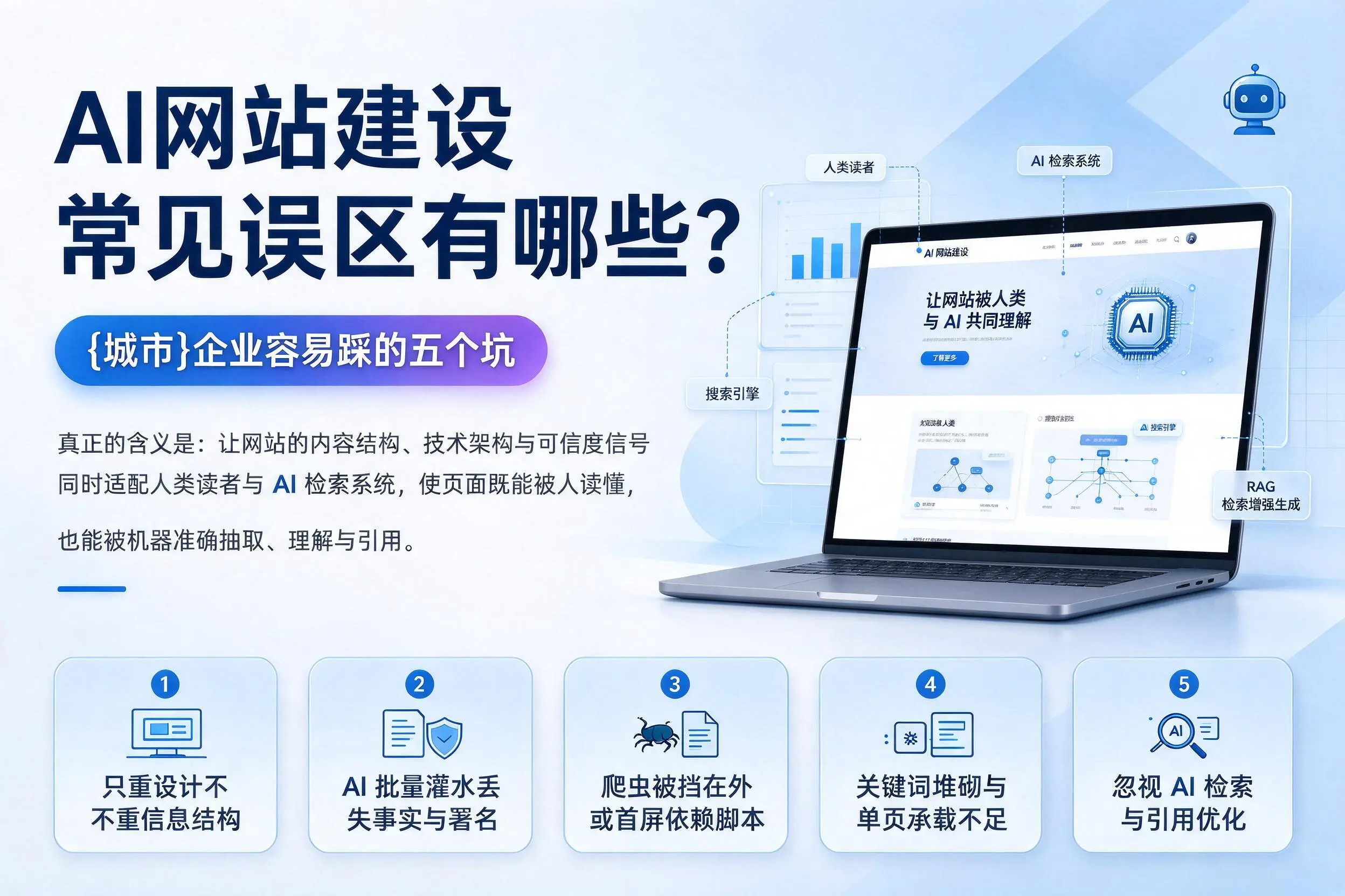 AI网站建设常见误区有哪些？吉安企业容易踩的五个坑