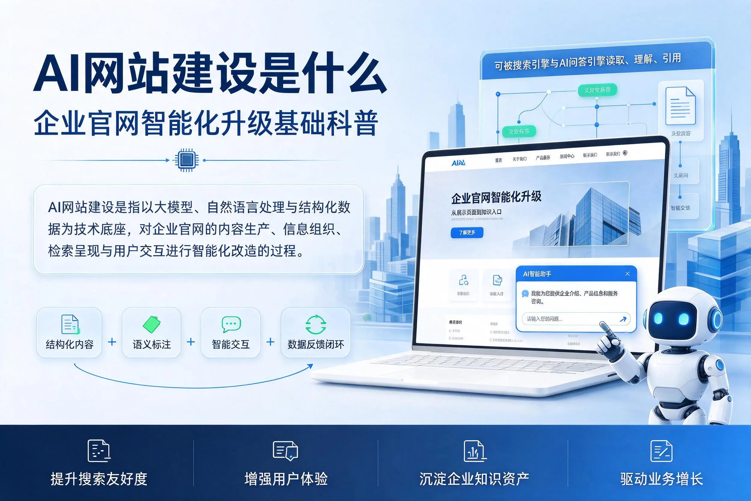 AI网站建设是什么：吉安企业官网智能化升级基础科普
