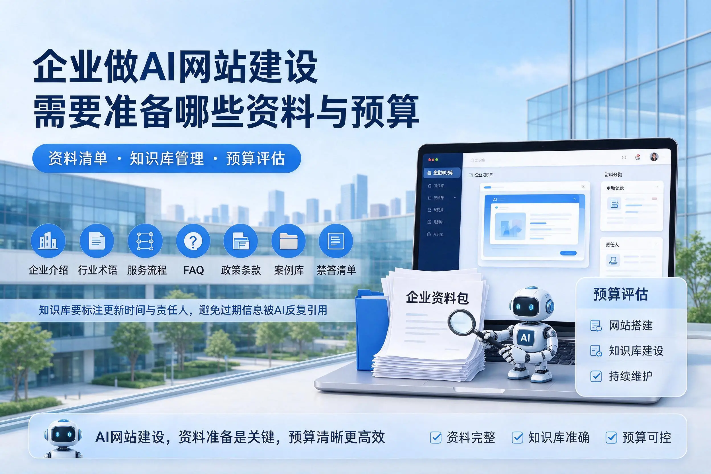 吉安企业做AI网站建设需要准备哪些资料与预算