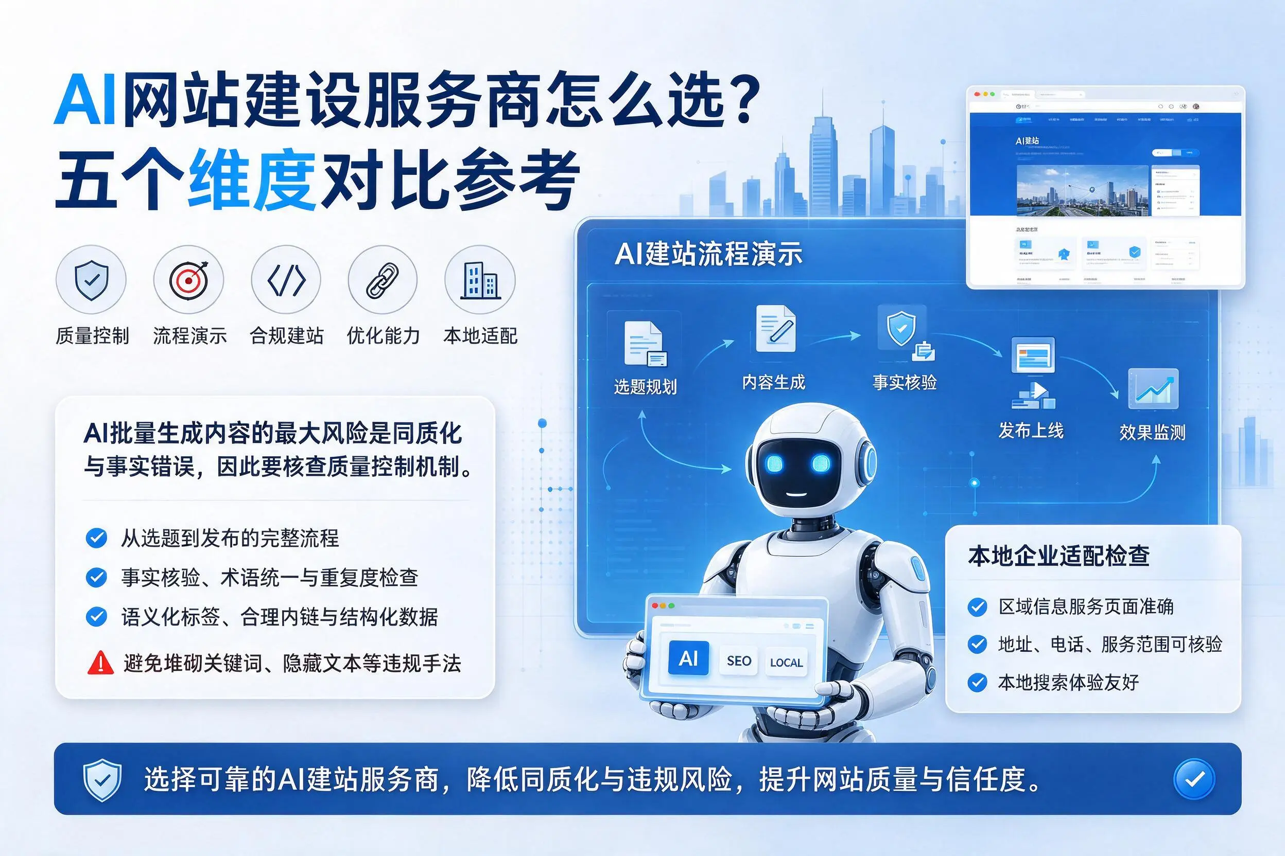 吉安AI网站建设服务商怎么选?五个维度对比参考