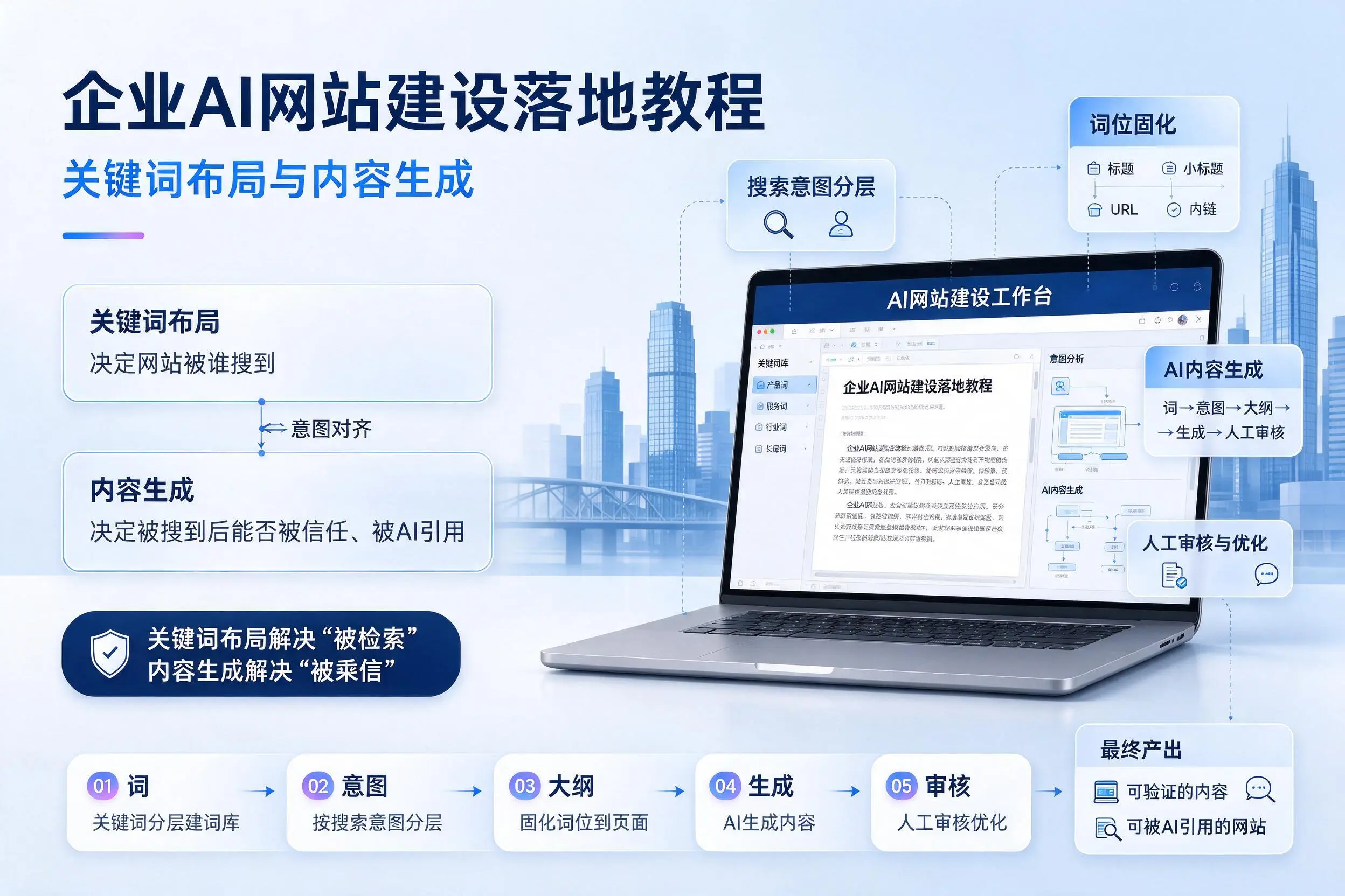 吉安企业AI网站建设落地教程:关键词布局与内容生成