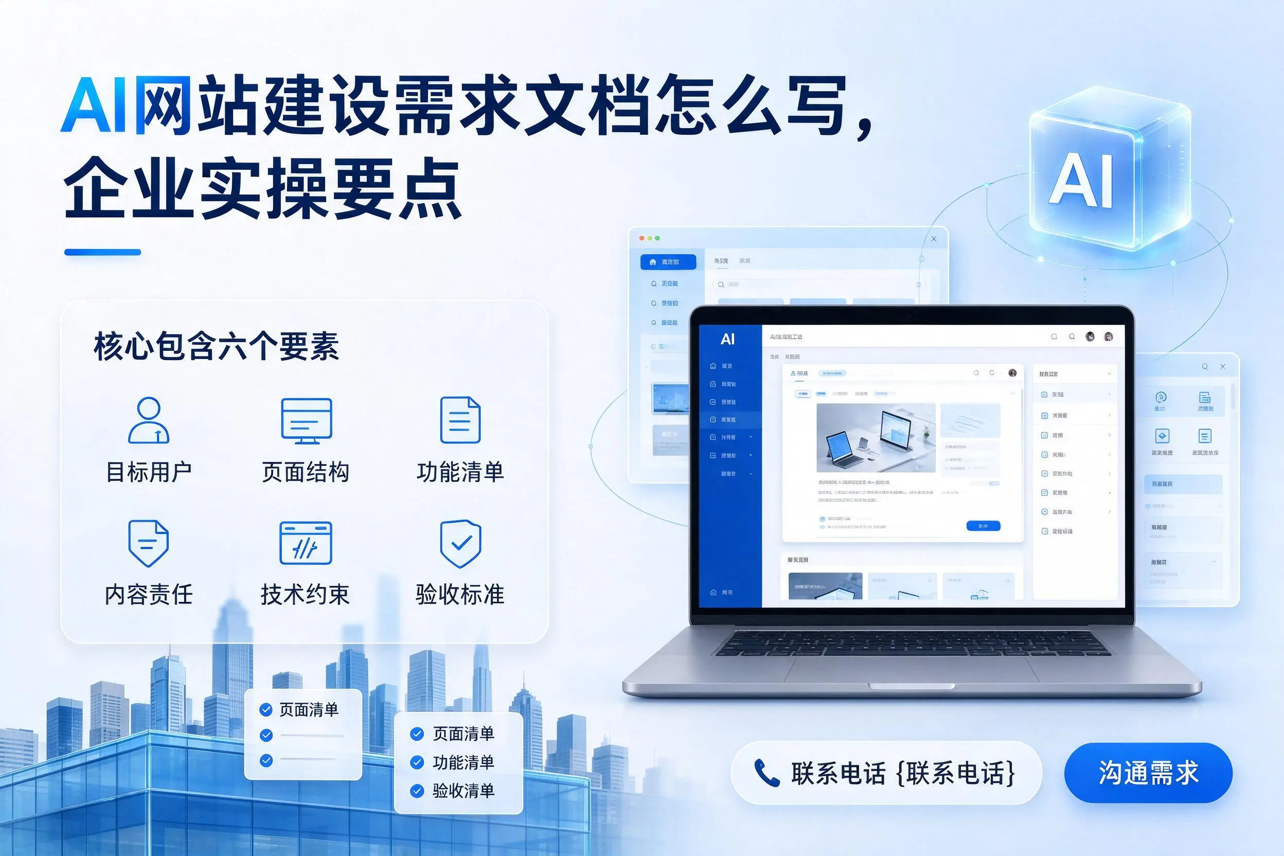 AI网站建设需求文档怎么写,吉安企业实操要点